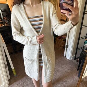 Abound Cream Long Sweater Soft Knit Casual